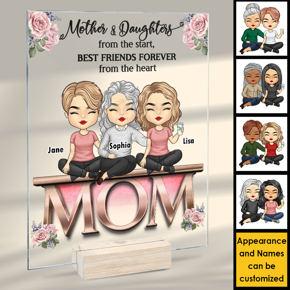 Mother And Daughters - Best Friends Forever From The Heart - Personalized  Acrylic Plaque - Mother's Day, Loving, Birthday Gift For Mothers, Mama