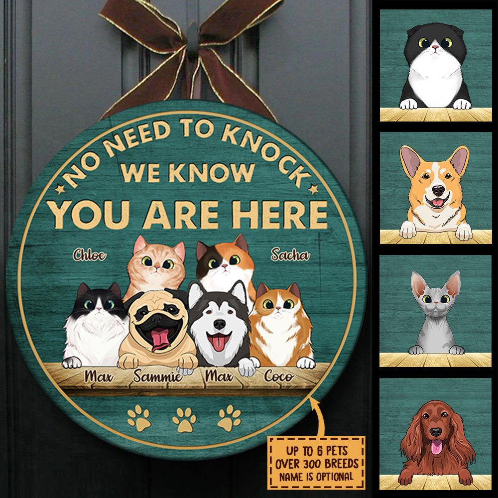 No Need To Knock We Know You Are Here Dog Doormat Personalized Dog Mud -  PERSONAL84