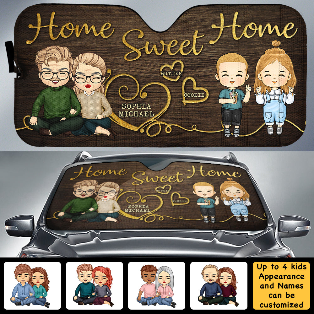 Sweet Home - Personalized Auto Sunshade - Gift For Couples, Husband Wi -  Pawfect House