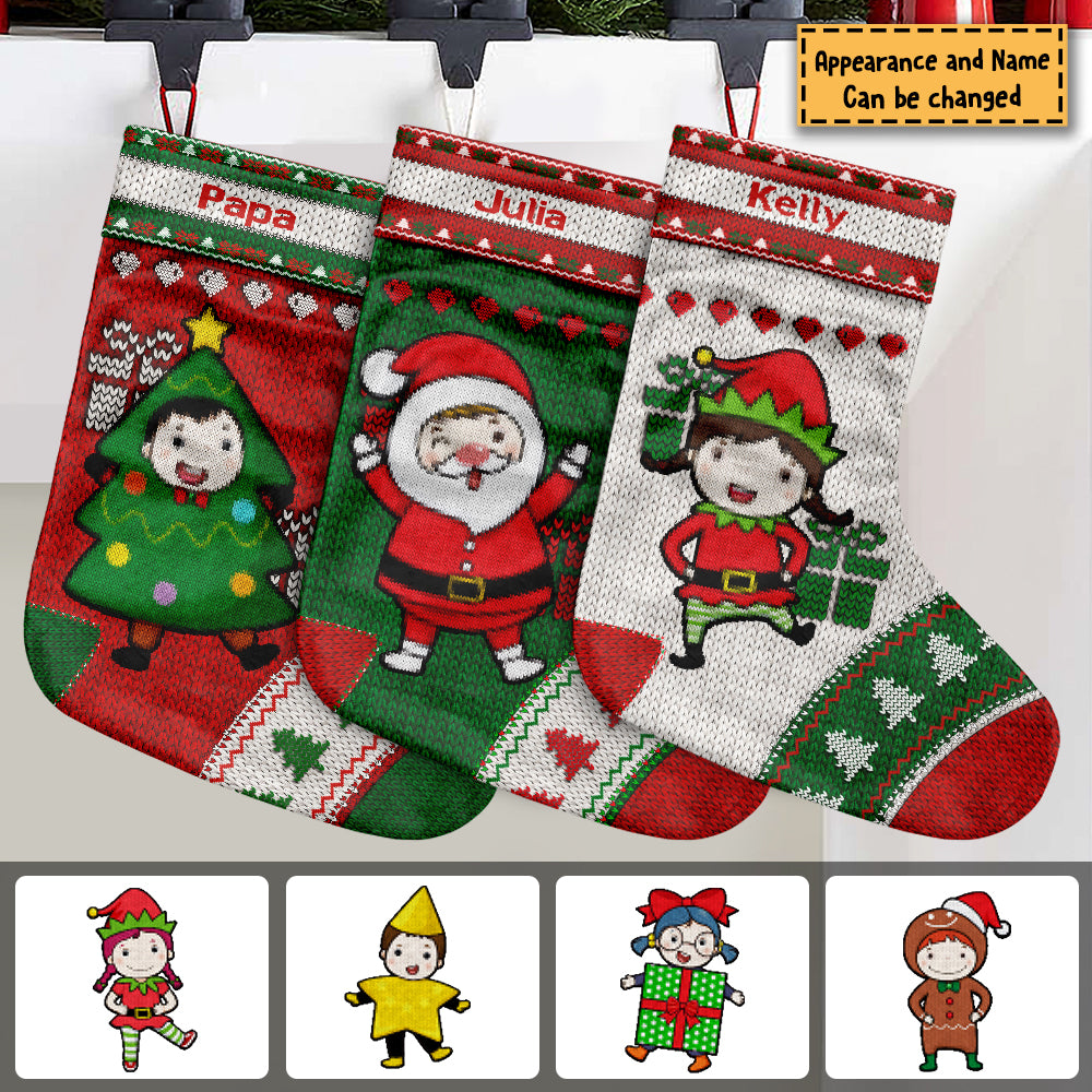 Personalized Christmas Stocking Family Print With Names, Family Christmas  Gifts 2023, Family Christmas Decorations - Best Personalized Gifts for
