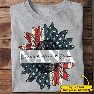 American Nana - Gifts For 4th Of July, Personalized Unisex T-Shirt.