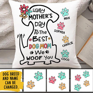 The World's Best Dog Mom - Personalized Pillow (Insert Included).
