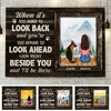 Look Right Beside You And We'll Be There - Personalized Horizontal Canvas