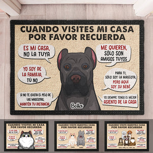 Cuando Visites Mi/Nuestra Casa Por Favor Recuerda - Personalized Decorative Mat Spanish.
