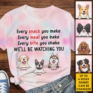 We Will Be Watching You - Gift For Dog Mom, Personalized Unisex All-Over Printed T-Shirt