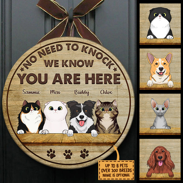 No Need To Knock We Know You Are Here Dog Doormat Personalized Dog Mud -  PERSONAL84