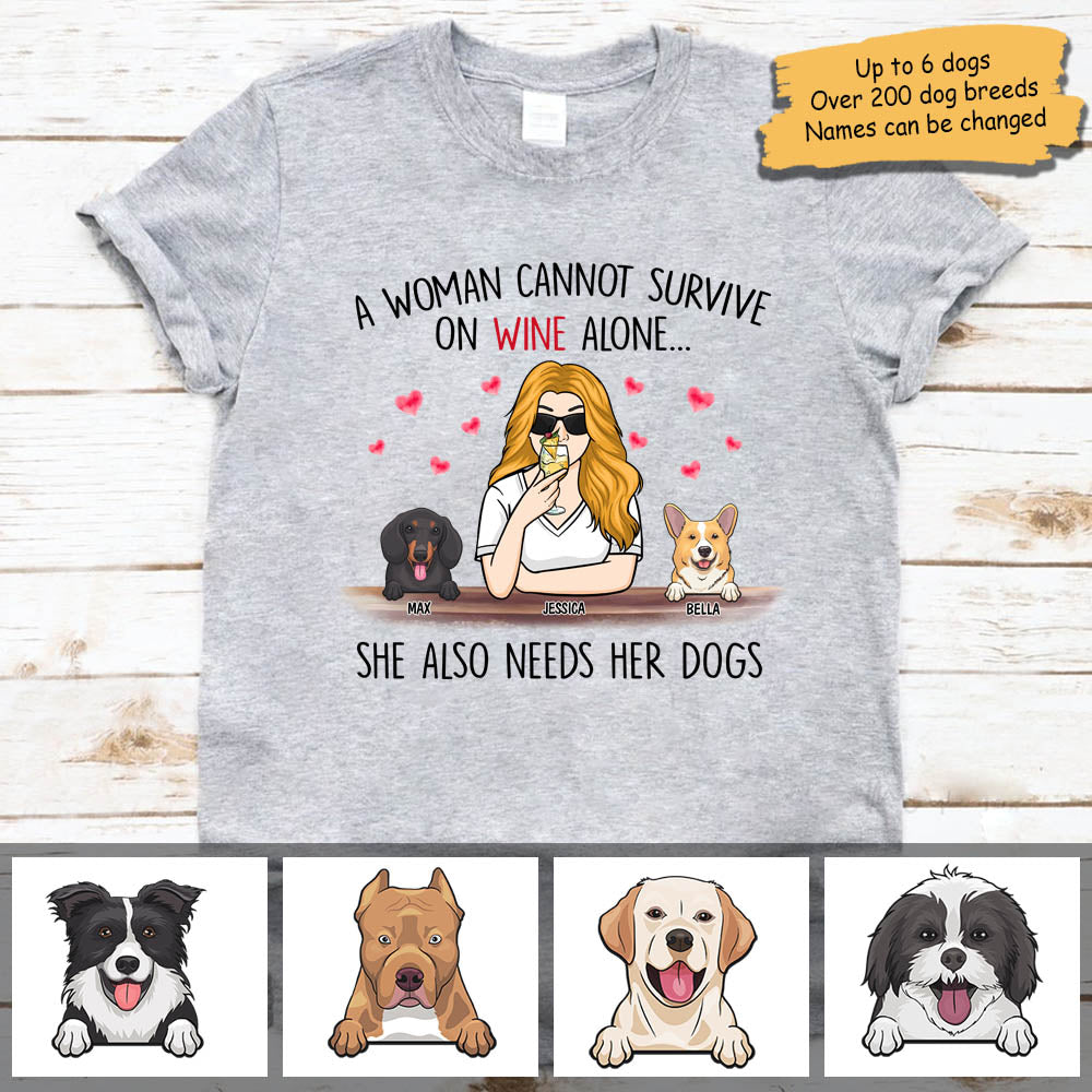 A Woman Cannot Survive On Wine Alone She Also Needs A Snoopy T-Shirt -  TeeNavi