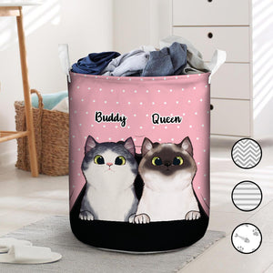 Life Is Better With Adorable Cats - Personalized Laundry Basket.