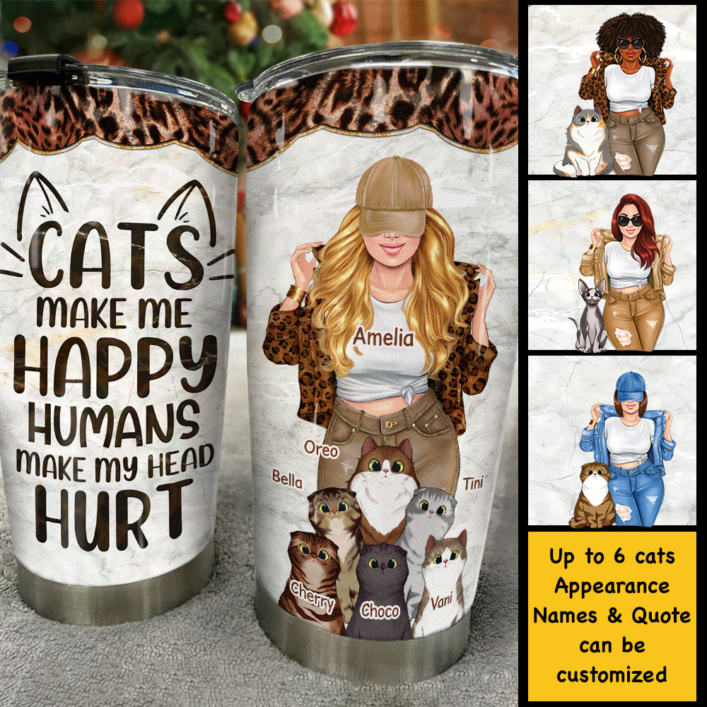 You Had Me At Meow - Gift For Cat Mom, Personalized Tumbler - Pawfect House