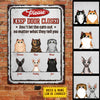 Please Keep Door Closed - Funny Personalized Cat Metal Sign