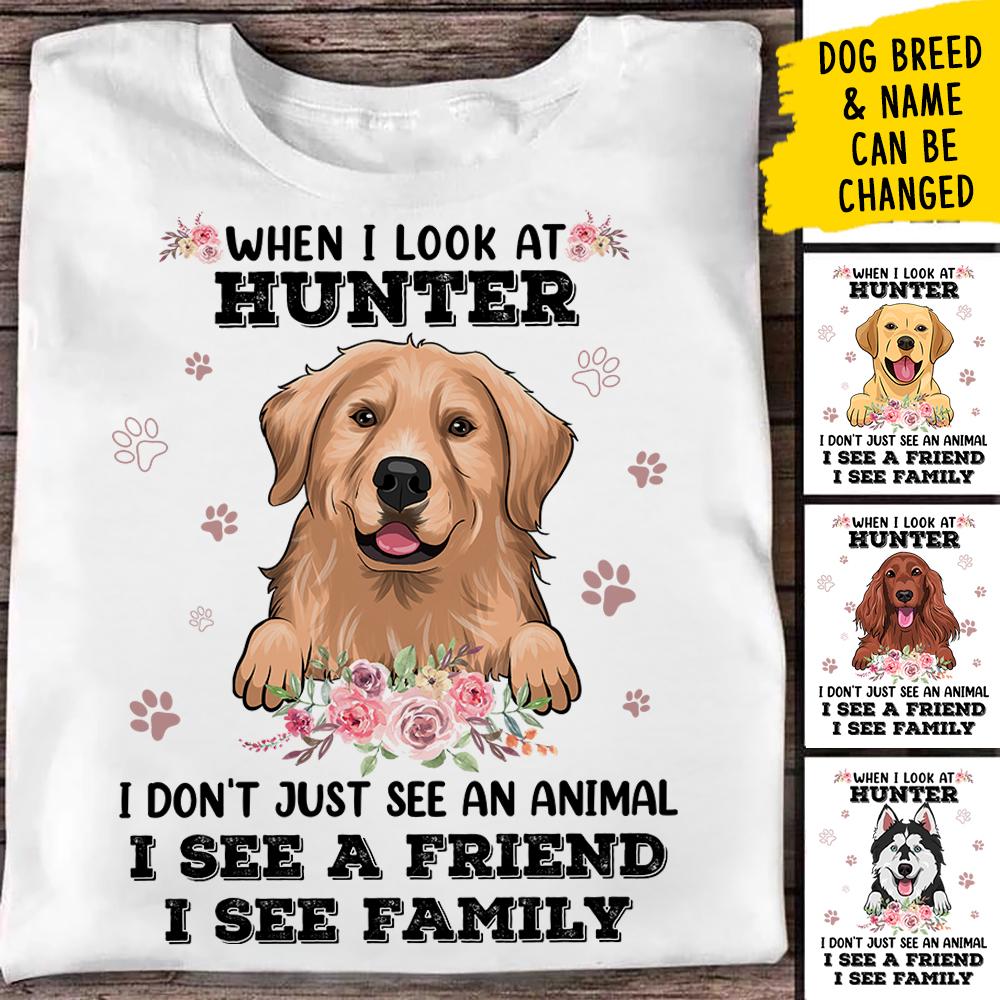 My Dog Is Family - Personalized Custom Unisex T-shirt.