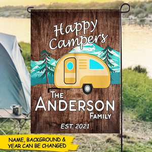 Happy Campers - Personalized Flag.