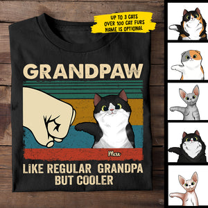 Cat Dad Like A Normal Dad But Cooler - Gift for Dad, Personalized T-Shirt.