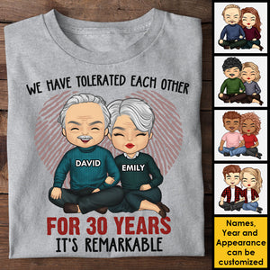 We Have Tolerated Each Other For Many Years - Personalized Unisex T-shirt, Hoodie, Sweatshirt - Gift For Couple, Husband Wife, Anniversary, Engagement, Wedding, Marriage Gift