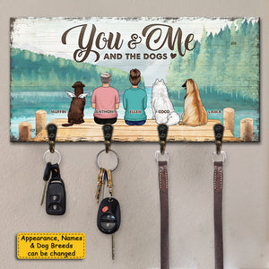 You, Me & Our Fur Babies - Personalized Key Hanger, Key Holder - Gift For Couples, Gift For Dog Lovers