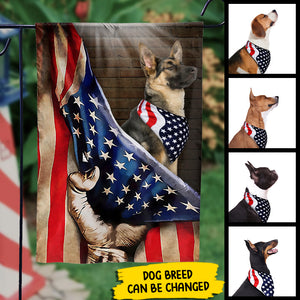 America Proud Dog - 4th Of July Decoration - Personalized Dog Flag.