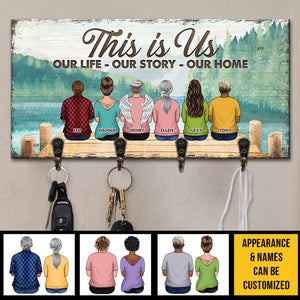 This Is Us - Personalized Key Hanger, Key Holder - Gift For Family