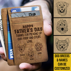 Happy Father's Day Dog Dad - Personalized Card Wallet - Gift For Dad, Gift For Father's Day