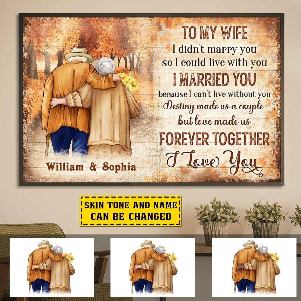 Destiny Made Us A Couple - Gift For Couples, Personalized Horizontal Poster.