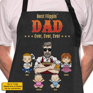 Best Flippin' Dad Ever - Personalized Apron - Gift For Dad