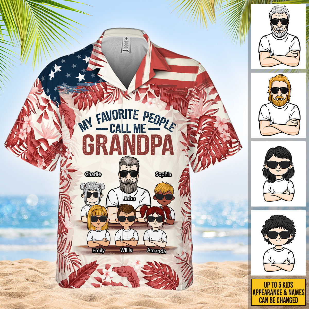 My Favorite People Call Me - Personalized Hawaiian Shirt - Gift