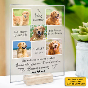 No Longer By Our Side But Forever In Our Hearts - Upload Image - Personalized Acrylic Plaque