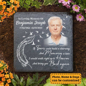 I'd Walk Right Up To Heaven & Bring You Back Again - Personalized Memorial Stone, Human Grave Marker - Upload Image, Memorial Gift, Sympathy Gift