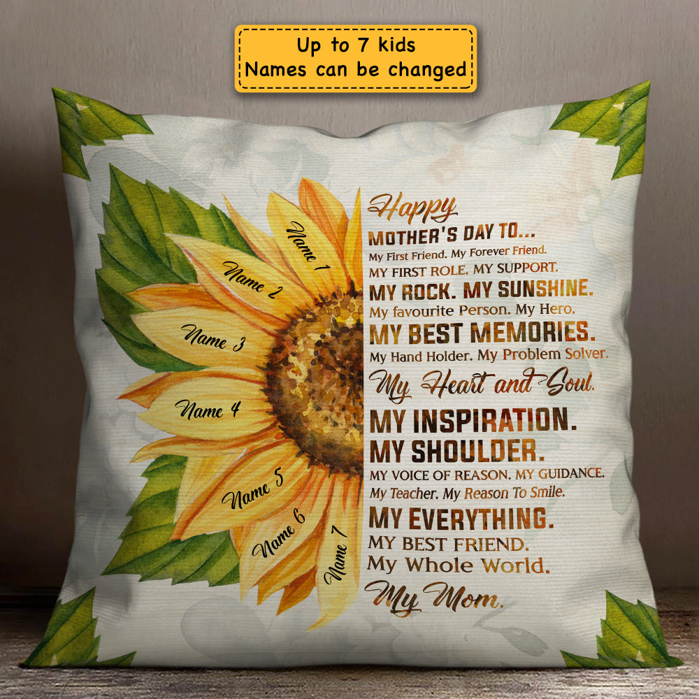 Happy Mother's Day To My Whole World - Gift For Mother's Day, Personalized Pillow (Insert Included).