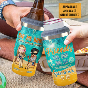 That Sounds Like A Summer To Me - Personalized Can Cooler - Gift For Bestie