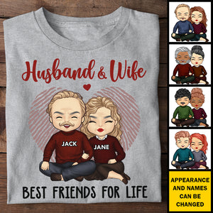 Husband And Wife, Best Friends For Life - Gift For Couples, Husband Wife - Personalized Unisex T-shirt, Hoodie.