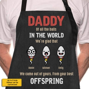 We're Your Best Offspring - Personalized Apron - Gift For Dad
