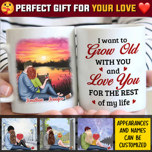 I Want To Grow Old With You - Gift For Couples, Personalized Mug.