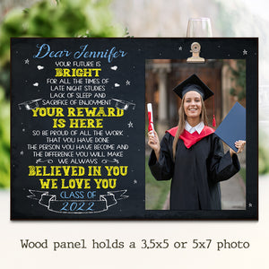 We Always Believed In You We Love You - Personalized Photo Frame.