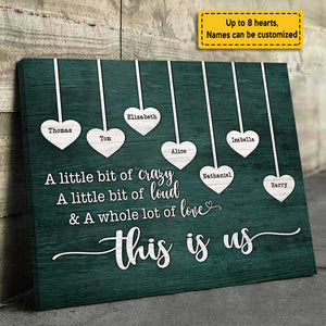 A Whole Lot Of Love - Personalized Horizontal Canvas - Gift For Couples, Husband Wife