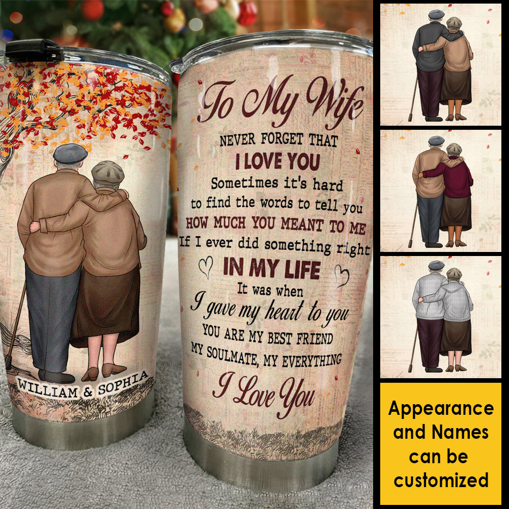 Personalized To My Wife Couple Valentines Tumbler To My Wife You Are My  Soulmate My Best Friend Tumbler Gifts