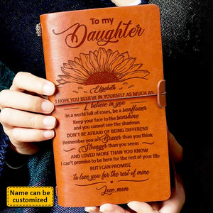 Be A Sunflower - Personalized Vintage Journal - Gift For Daughter