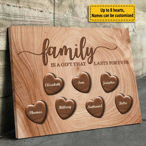 Family Is Forever - Personalized Horizontal Canvas - Gift For Couples, Husband Wife