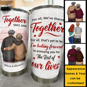The Rest Of Our Lives - Personalized Tumbler - Gift For Couples, Husband Wife