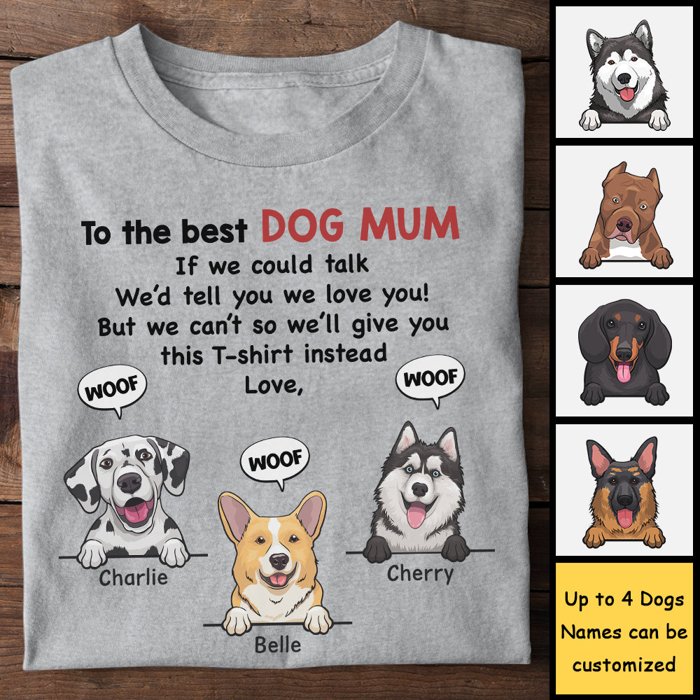 Happy Mother's Day to The World's Best Dog Mom! We Woof You - Gift for Mother's Day, Personalized T-Shirt, Hoodie, Pullover Hoodie / XL / Ash Hoodie 