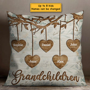 Grandchildren Make Life Grand - Gift For Grandma, Personalized Pillow (Insert Included)