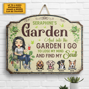 Into The Garden I Find My Soul - Personalized Shaped Wood Sign - Gift For Gardening Lovers