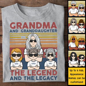 Grandma & Granddaughter, Legend & Legacy - Personalized Unisex T-shirt, Hoodie - Gift For Mom, Grandma