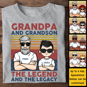 Grandpa & Grandson, Partners In Crime - Personalized Unisex T-shirt, Hoodie - Gift For Dad, Grandpa