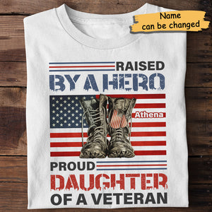 Raised By A Hero - Personalized Unisex T-Shirt.