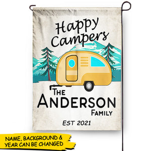 Happy Campers - Personalized Flag.