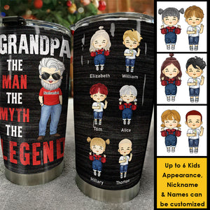 Dad Grandpa The Myth The Legend - Gift For Dad, Grandpa - Personalized Tumbler