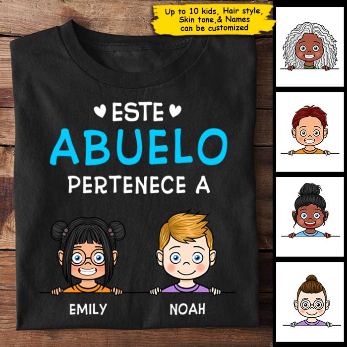 Este Abuelo Pertenece A - Personalized Unisex T-Shirt.