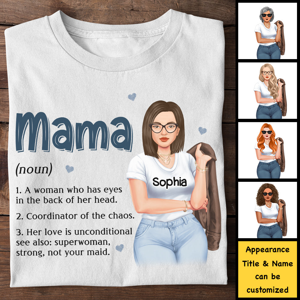 Dog Mom - Personalized Shirt - Birthday, Funny, Mother's Day Gift for Her, Woman, Girl, Dog Mom, Dog Mama, Fur Mama Women Tee / White / XL