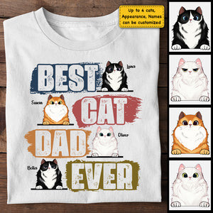 Best Cat Dad Ever - Personalized Unisex T-shirt, Hoodie - Gift For Dad