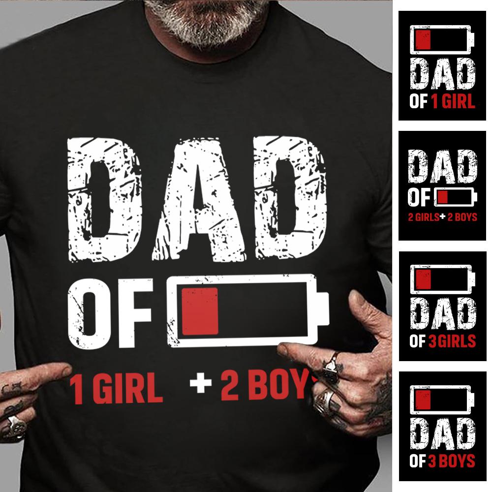 Dad of The Boys and Girls - Funny Father's Day Gift for Dad, Personalized Premium T-Shirt / XL / Heavy Metal - Pawfect House